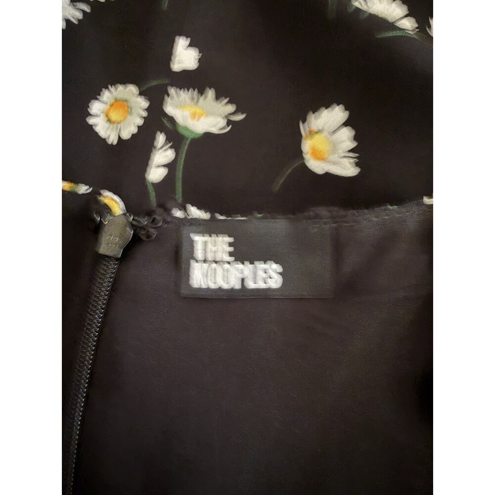 The Kooples Daisy Print Ruffle Straps Asymmetric Hem Midi Dress Size 1 NWT - Picture 14 of 16